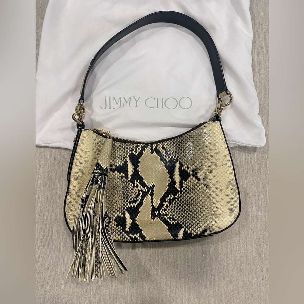 Jimmy Choo snake print handbag